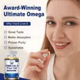 thumbnail image 3 of Nature's Live Omega 3 Fish Oil 120 Capsules Joint Support 1296 mg EPA & 864mg DHA, 3 of 7