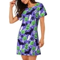 thumbnail image 2 of Rocae Cute Halloween for Nightgowns for Women Sleep Shirts Short Sleeve Nightshirt Pullover Nightdress, 2 of 6