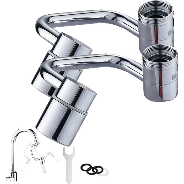 FlexiFlow 1080° Rotating Faucet Extender, Flexi Flow Faucet Extender, 1440°Rotatable Faucets Aerator Extension Rotatable Faucet Extension forBathroom Sink, with 2 Model (#2)
