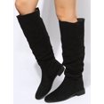 thumbnail image 1 of Black Over The Knee Boots With Lining, Women's Winter Fashion Long Boots, 1 of 5