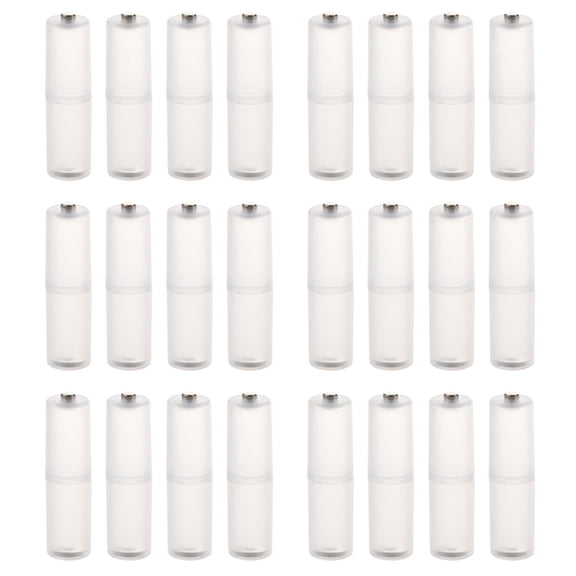 24 Pcs AAA to AA Battery Cell Converter Adaptor Cylindrical Case Holder