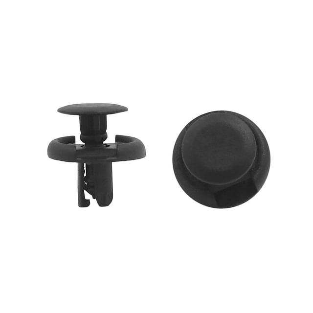 Unique Bargains 100 Pcs 7mm Hole Dia Black Plastic Rivets Retainer Clips for Car Bumper Fender