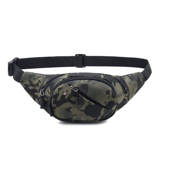 Riñonera DAITET, cinturón ajustable de gran capacidad, camuflaje negro