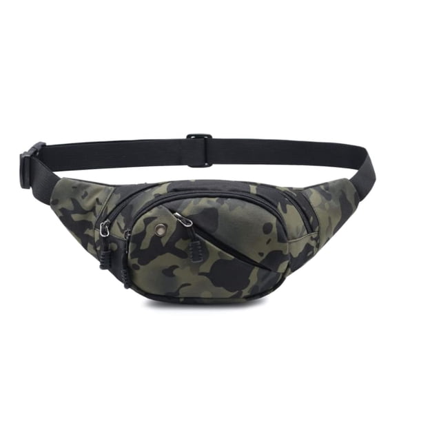 Riñonera DAITET, cinturón ajustable de gran capacidad, camuflaje negro