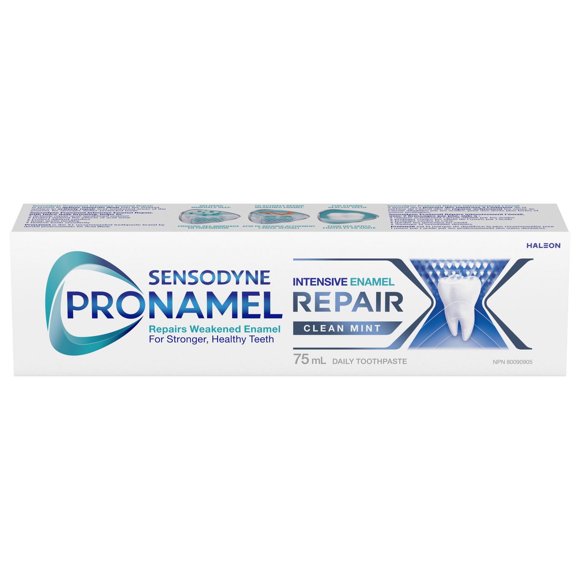 Sensodyne Pronamel Toothpaste for Enamel Care, Intensive Tooth Enamel Repair, Daily Fluoride Toothpaste, Clean Mint, 75ml