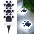 thumbnail image 1 of luces solares para jardín, luces solares para el suelo, luces solares para exteriores con forma de huella de pata, luces LED recargables para jardín, lámpara para caminos, iluminación para césped,, 1 of 7