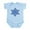 Sky Blue, variant on CafePress - Happy Hanukkah Star 4 Infant Bodysuit - Baby Light Bodysuit, Size Newborn - 24 Months