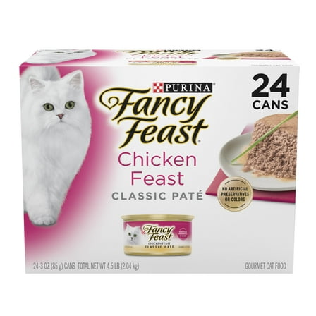 Purina Fancy Feast Classic Pate Kitten Food, Wet Cat Food, Chicken Feast, 3 oz Cans (24 Pack)