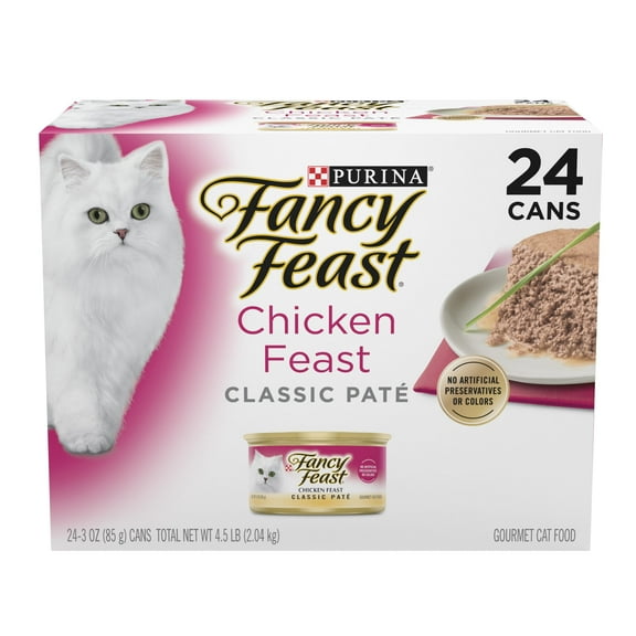 Purina Fancy Feast Classic Pate Kitten Food, Wet Cat Food, Chicken Feast, 3 oz Cans (24 Pack)