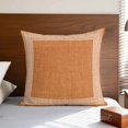 thumbnail image 4 of Orange Geometric Pillow Covers 26x26 Inch, White Greek Key Design Burlap Modern Art Linen Pillowcase with Invisible Zipper, Decorative Throw Pillow Covers Cushion Case for Couch Sofa Bed Living Room, 4 of 9