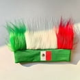 thumbnail image 7 of Wiywef Mexico Flag Hairy Headband Hat Crazy Mexico Football Cheer Headwear Mexico Football Fans Hat Accessories for Football Match, 7 of 7