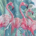 thumbnail image 5 of Orinice Flamingo Monstera Jungle Shower Curtains - Tropical Plant Design, Bring The Jungle into Your Bathroom, Waterproof Fabric,  60x72, 5 of 7