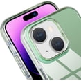 thumbnail image 4 of Compatible with iPhone 14 Case Glossy Hard Electroplating Case Cute Women Girls Makeup Mirror Case Slim Soft Bumper Camera Lens Protection Screen Protector Shockproof Cover, Green, 4 of 11