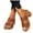 Brown, variant on Platform Sandals for Women Square Toe Chunky Block Heeled Sandals Slip on Dressy Slide Shoes