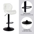 thumbnail image 3 of Bronte Living Leatherette Bar Stool 360 Swivel High Back Rest Adjustable Height Base with Hard Floor Protection Plastic - Set of 3, 3 of 8