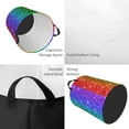 thumbnail image 2 of Balery Glitter Rainbow Cesta de ropa redonda con asas, impermeable, independiente, para ropa, juguetes, dormitorio y familia-Medium, 2 of 6