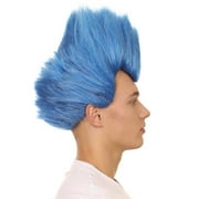 HPO Adult Mens Blue Flame Hades Wig – Synthetic Costume Hair for Halloween & Cosplay