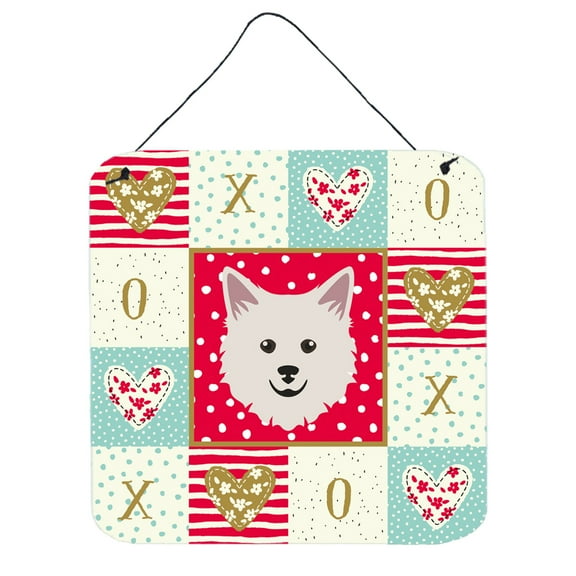 Carolines Treasures CK5208DS66 Italian Spitz Love Wall or Door Hanging Prints Red 6HX6W multicolor