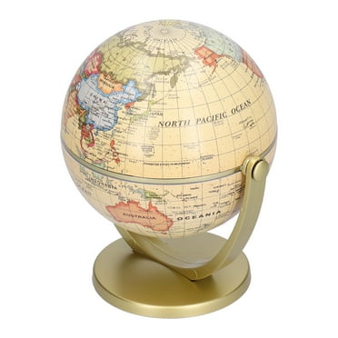 FAGINEY World Globe,Mini World Map Globe English Edition Desktop Rotating Earth Geography Globe Teaching Tool