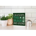 thumbnail image 4 of Grandpa Man Myth Legend Green Geometric 10 x 10 Wood Tabletop Sign Plaque, 4 of 4