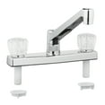 Mainstays 8" Widespread Dual Acrylic Handle Kitchen Faucet, Chrome