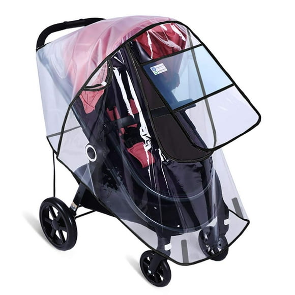Stroller Rain Cover,Universal Baby Stroller Weather Shield, WaterproofStroller Cover, Travel Umbrella Stroller Wind Dust Shield, Stroller Cover for Rain, Food Grade EVA, Eye Protect