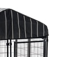 thumbnail image 4 of Lucky Dog Single-Door Outdoor Welded Wire Pet Kennel with Cover, Black, 4'L x 4'W x 4.5'H, 10 Pack, 4 of 6