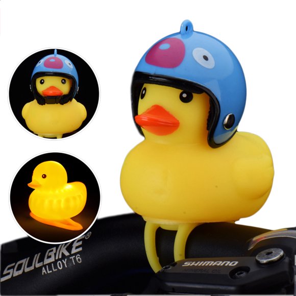 2024 Sale Duck Bells Lovely Helmet Duck Handlebar Bell Light Horn Lamp Safety Warning Lights