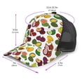 thumbnail image 2 of Lsque Colorful Fruits Printed Trucker Hat - Baseball Cap for Men Women - Breathable Mesh Side, Adjustable Fit - for Casual Wear, 2 of 7