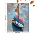 thumbnail image 3 of Colorful Sailboat Canvas Print Wall Art for Living Room Bedroom Office Beach House Nautical Decor, 3 of 8