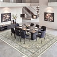 thumbnail image 4 of Washable Area Rug for Living Room, 9'x12' Vintage Boho Non-Slip indoor Rug, Soft Low Pile & Stain Resistant Carpet for Bedroom, Dining Room, Home office, 4 of 8