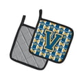 thumbnail image 2 of Caroline's Treasures Letter V Football Blue and Gold Pair of Pot Holders, 2 of 2