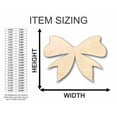 thumbnail image 3 of Unfinished Wood Bow Ribbon Shape - Craft - up to 46" DIY 10" / 1/4", 3 of 4