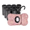 thumbnail image 1 of Soporte para excrementos de perro SAVORI Bling con diamantes de imitación con 150 bolsas, 1 of 7
