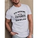 thumbnail image 1 of Summer Fashion Tee for Adults: Men's Casual Short Sleeve T-Shirt with "Favorite Son-in-Law" Print, Geometric Design, Regular Fit, Round Neck, Stretch Polyester Fabric, 1 of 4