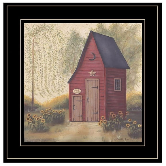 Folk Art Outhouse II by Pam Britton Printed Wall Art Wood Multi-Color