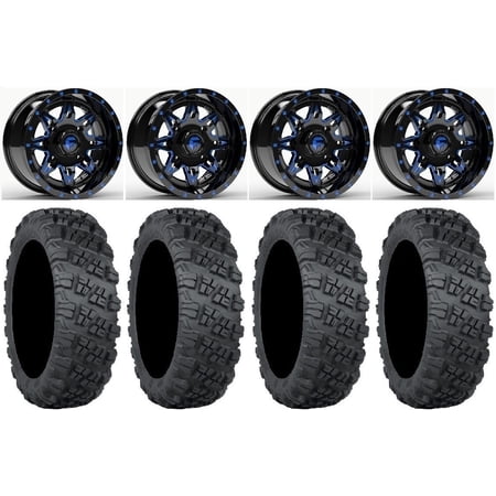 Fuel Lethal Blue 15 Wheels 33 Versa Cross V3 Tires Polaris RZR XP 1000 / PRO XP / Ranger XP 900/1000