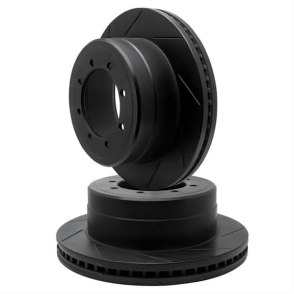 R1 Concepts Slotted Black Disc Brake Rotor Set WCPN1-40061