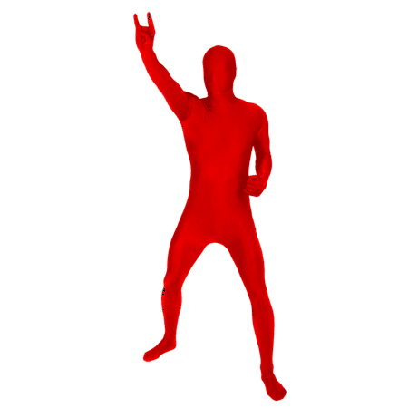 SKINZ ADULT MORPH BODYSUITS SPANDEX BLEND - Adult Red Small