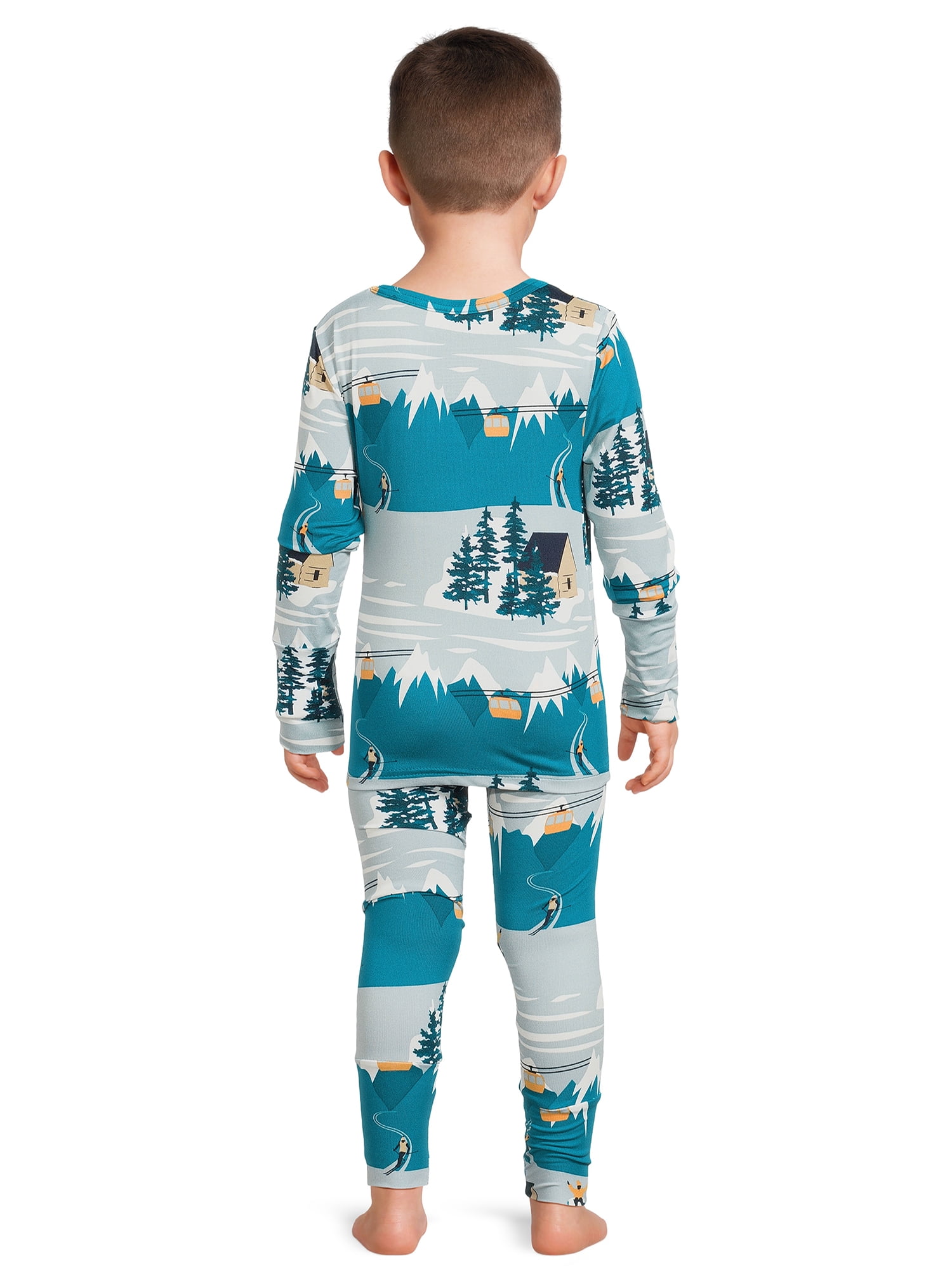 Swiss Tech Toddler Brushed Jersey Warm Thermal 2pc Set, Sizes 2T- 5T