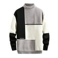 thumbnail image 1 of Manteau Chandail Décontracté pour Hommes, Col Roulé Semi-Haut, Manches Longues, Chaud, Confortable, Élégant, Tricoté pour l'Hiver, 1 of 3