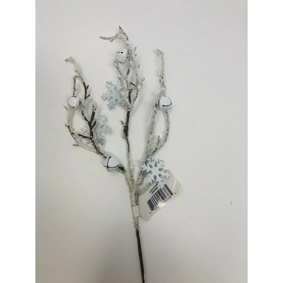 Darice Chritmas Pick Branch Bell White 12In Windowbox