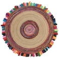 thumbnail image 2 of SAFAVIEH Cape Cod Susan Striped Area Rug, Multi/Natural, 8' x 8' Round, 2 of 8