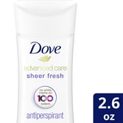 Dove Advanced Care Invisible Sheer Fresh Antiperspirant Deodorant, 2.6 oz