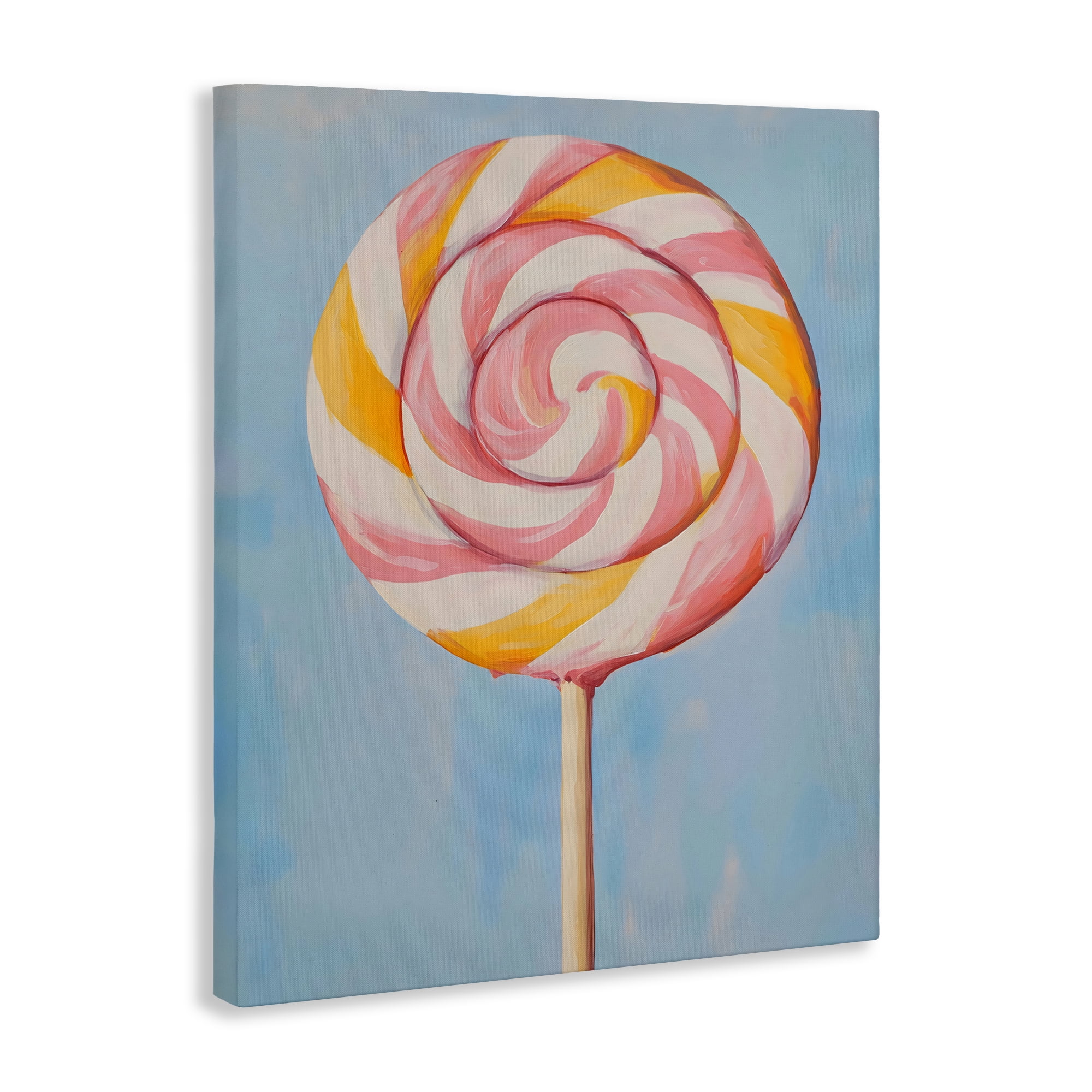 Stupell Industries Lollipop with Pink & Orange Swirl Canvas Wall Art, design by The Prints Vibe