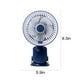 thumbnail image 3 of Xihbxyly Ventilador Recargable con Clip, Batería de 2400 Mah, 3 Modos de Velocidad, Rotación Ajustable de 180°, Ventilador Portátil de Escritorio para Cinta de Correr, Asiento de Coche, Cochecito de, 3 of 6