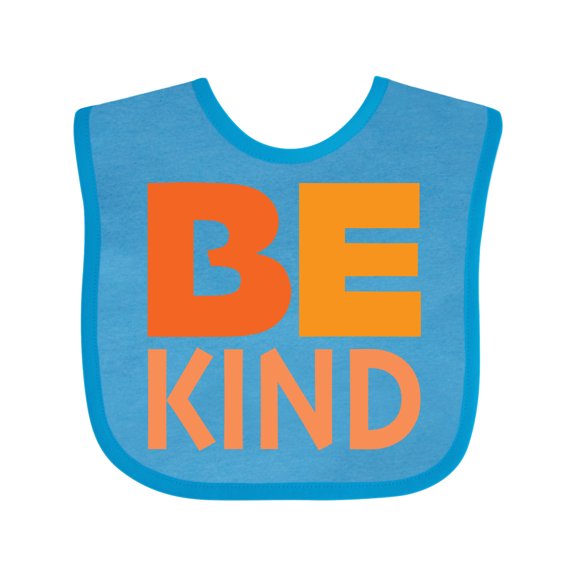 Inktastic Be Kind Logo in Orange Boys or Girls Baby Bib