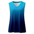 thumbnail image 4 of Yuwull Casual Tank Tops for Women Summer V Neck Sleeveless Ladies Tank Tops Plus Size Workout Tank Tops for Women Loose Tie Dye Tank Tops On Clearance, 4 of 6