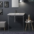 thumbnail image 2 of Nameeks Scarabeo 5211-CON-One Hole Scarabeo Etra 33" Rectangular Ceramic Console Bathroom, 2 of 2