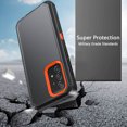 thumbnail image 3 of NIFFPD Samsung Galaxy A33 5G Case with Screen Protector Full-Body Shockproof Phone Case for Galaxy A33 5G with Belt-Clip Holster Black&Orange, 3 of 7